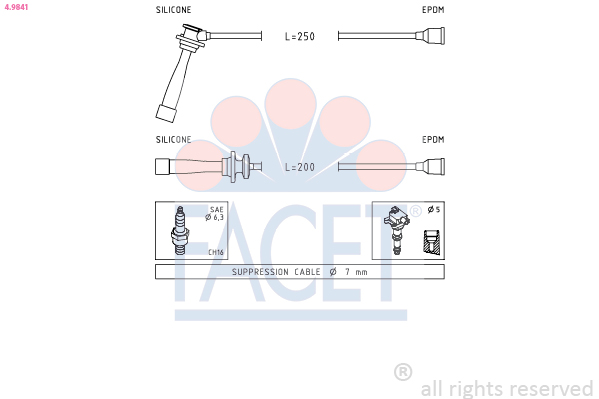 Kit cavi accensione FACET 4.9841