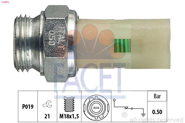 Interruttore a pressione olio FACET 7.0075