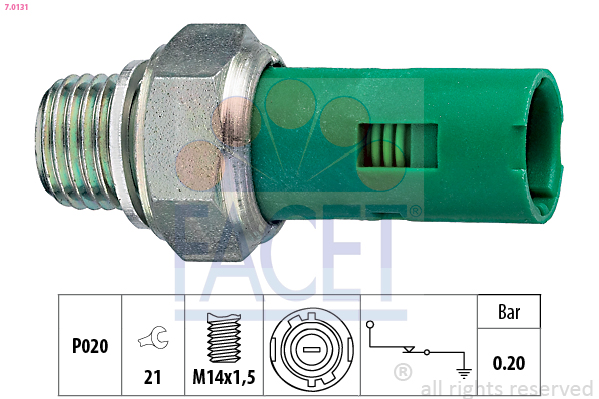 Interruttore a pressione olio FACET 7.0131