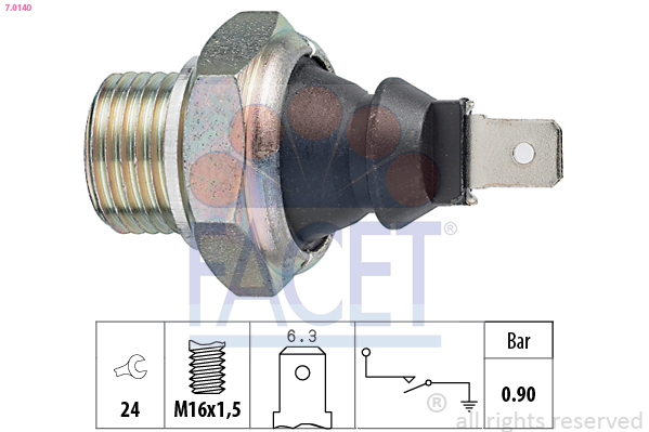 Interruttore a pressione olio FACET 7.0140