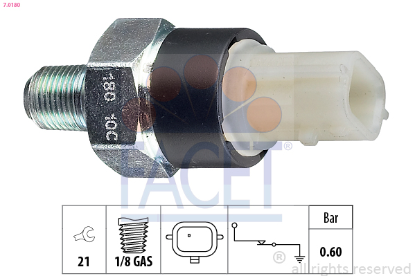 Interruttore a pressione olio FACET 7.0180