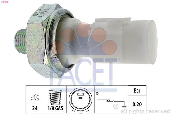 Interruttore a pressione olio FACET 7.0182