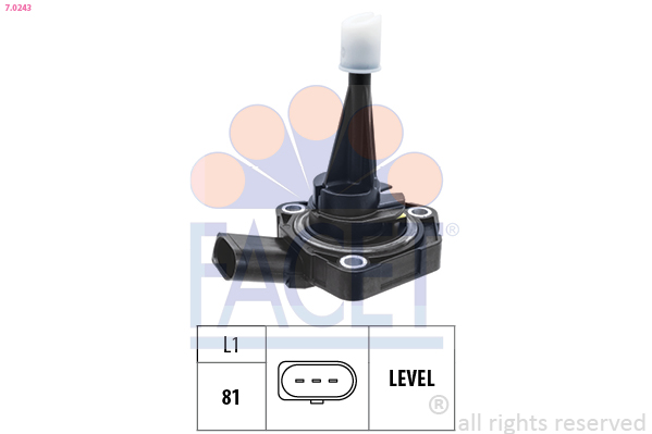 Sensore, livello olio motore FACET 7.0243