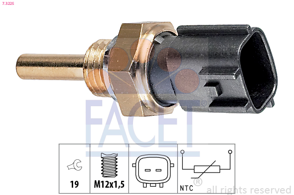Sensore, temperatura refrigerante FACET 7.3225