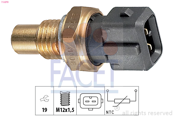 Sensore, temperatura refrigerante FACET 7.3270