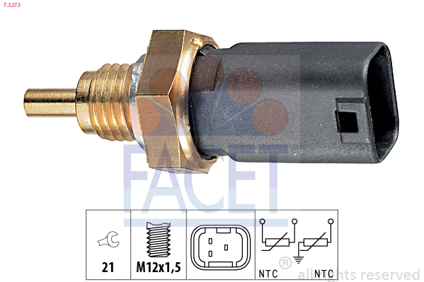 Sensore, temperatura refrigerante FACET 7.3273