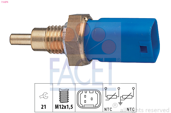 Sensore, temperatura refrigerante FACET 7.3275