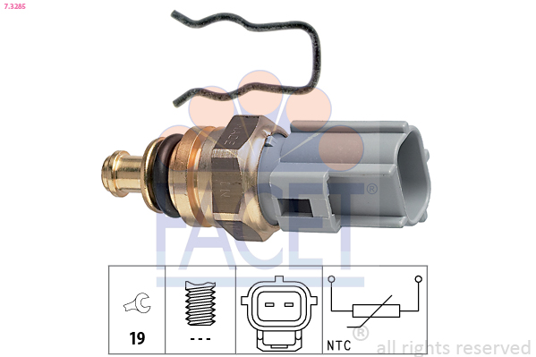 Sensore, temperatura refrigerante FACET 7.3285