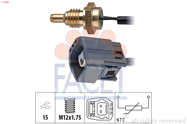 Sensore, temperatura refrigerante FACET 7.3295