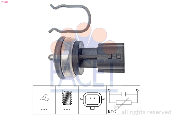Sensore, temperatura refrigerante FACET 7.3337