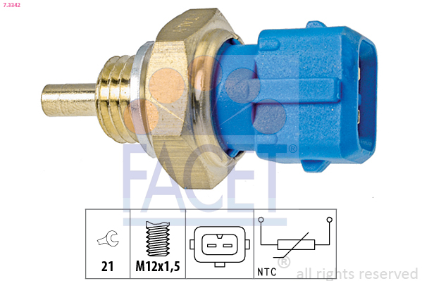 Sensore, temperatura refrigerante FACET 7.3342