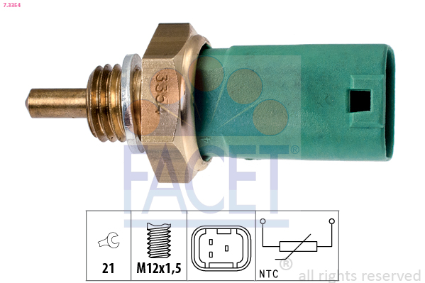 Sensore, temperatura refrigerante FACET 7.3354