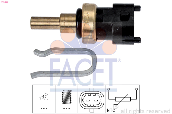 Sensore, temperatura refrigerante FACET 7.3357