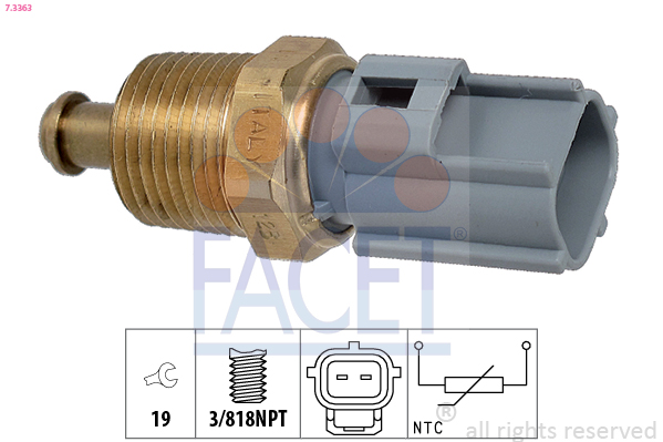 Sensore, temperatura refrigerante FACET 7.3363