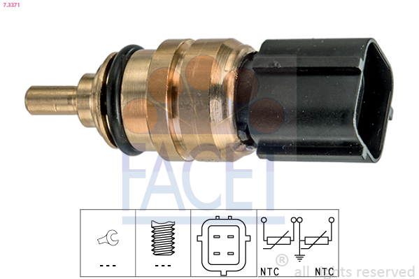 Sensore, temperatura refrigerante FACET 7.3371