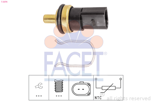 Sensore, temperatura carburante FACET 7.3376