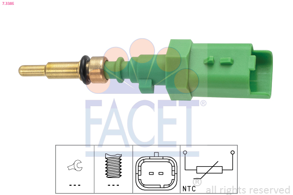 Sensore, temperatura refrigerante FACET 7.3385