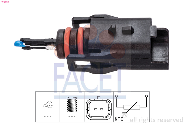 Sensore, temperatura carburante FACET 7.3392