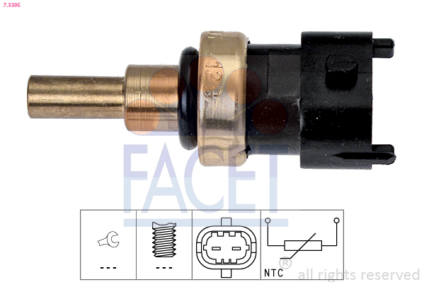 Sensore, temperatura refrigerante FACET 7.3395