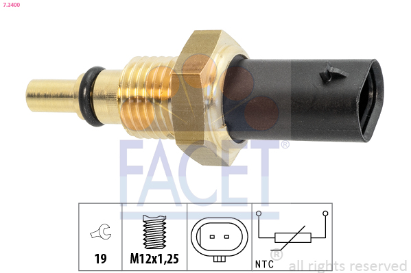 Sensore, temperatura carburante FACET 7.3400