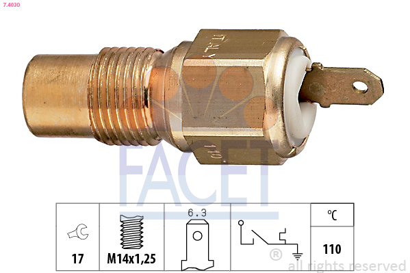 Termocontatto, spia segnalazione refrigerante FACET 7.4030