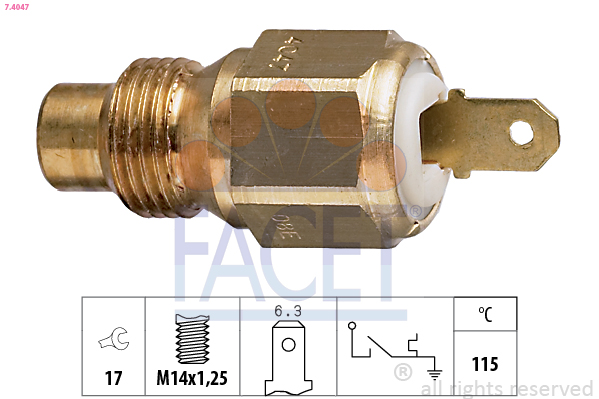 Termocontatto, spia segnalazione refrigerante FACET 7.4047