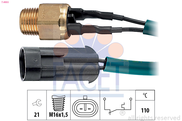 Termocontatto, spia segnalazione refrigerante FACET 7.4055