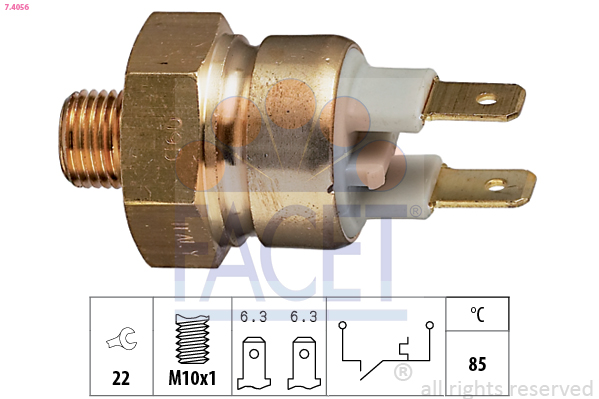Termocontatto, spia segnalazione refrigerante FACET 7.4056