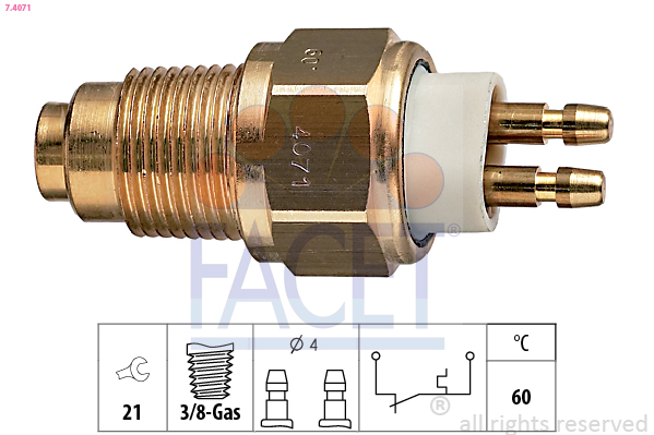 Termocontatto, spia segnalazione refrigerante FACET 7.4071