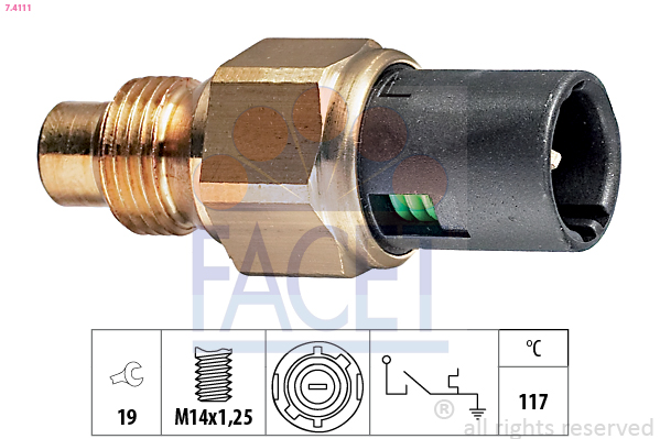 Termocontatto, spia segnalazione refrigerante FACET 7.4111