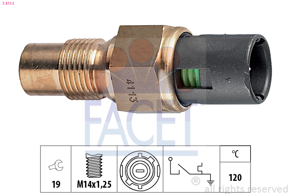 Termocontatto, spia segnalazione refrigerante FACET 7.4113