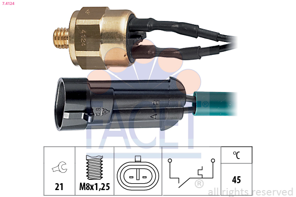 Termocontatto, spia segnalazione refrigerante FACET 7.4124