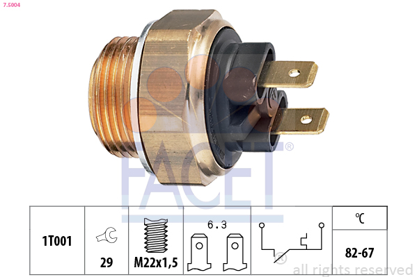 Termocontatto, ventola radiatore FACET 7.5004
