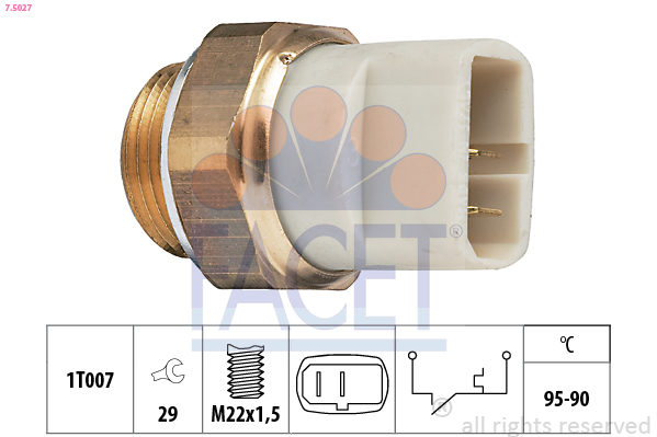 Termocontatto, ventola radiatore FACET 7.5027