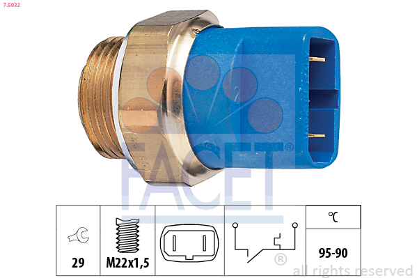 Termocontatto, ventola radiatore FACET 7.5032