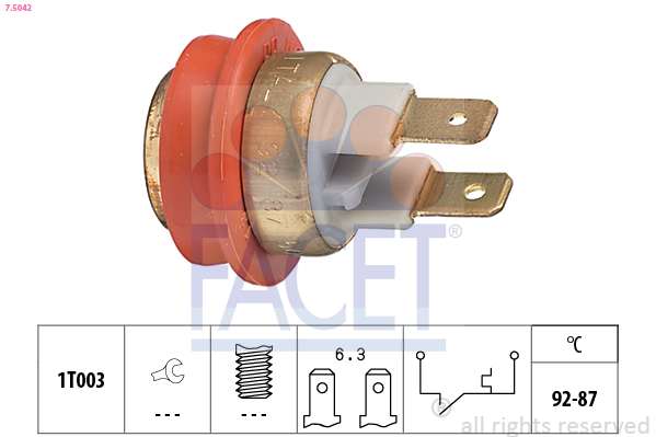 Termocontatto, ventola radiatore FACET 7.5042