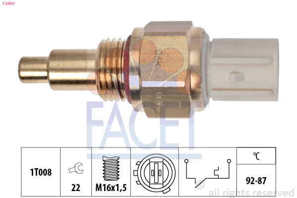 Termocontatto, ventola radiatore FACET 7.5050