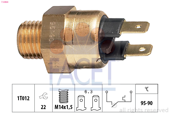 Termocontatto, ventola radiatore FACET 7.5064