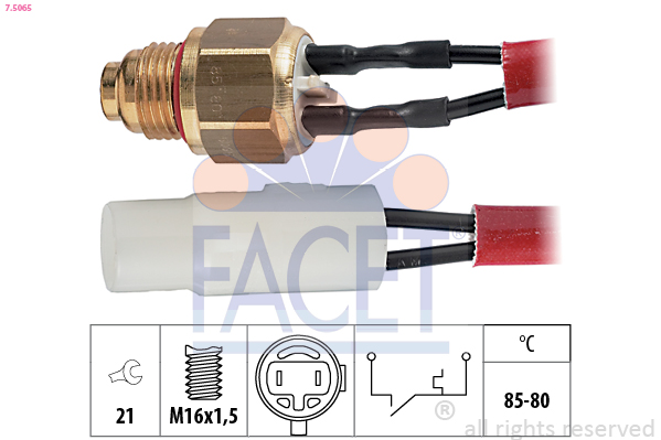 Termocontatto, ventola radiatore FACET 7.5065
