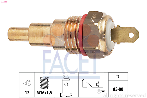 Termocontatto, ventola radiatore FACET 7.5068