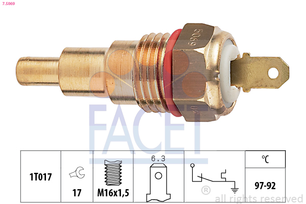 Termocontatto, ventola radiatore FACET 7.5069