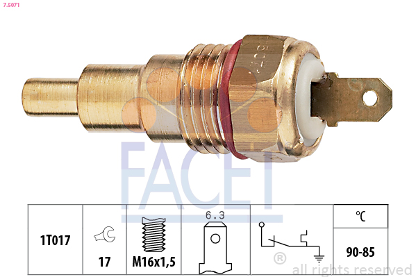Termocontatto, ventola radiatore FACET 7.5071