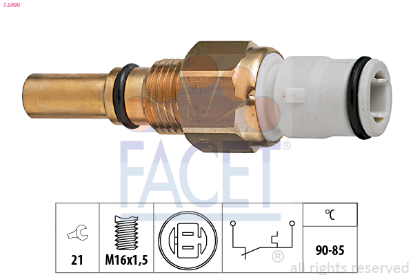Termocontatto, ventola radiatore FACET 7.5090
