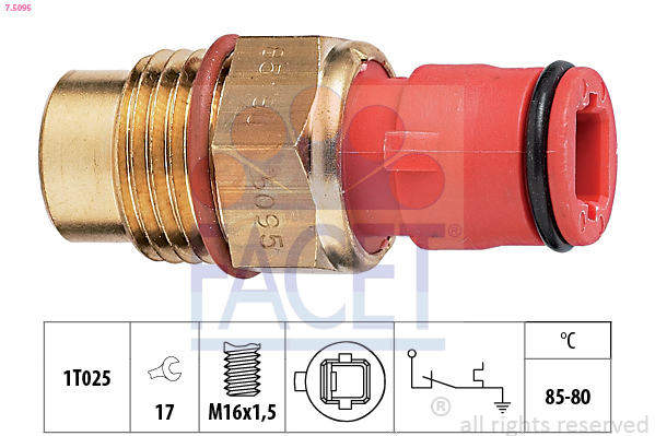 Termocontatto, ventola radiatore FACET 7.5095