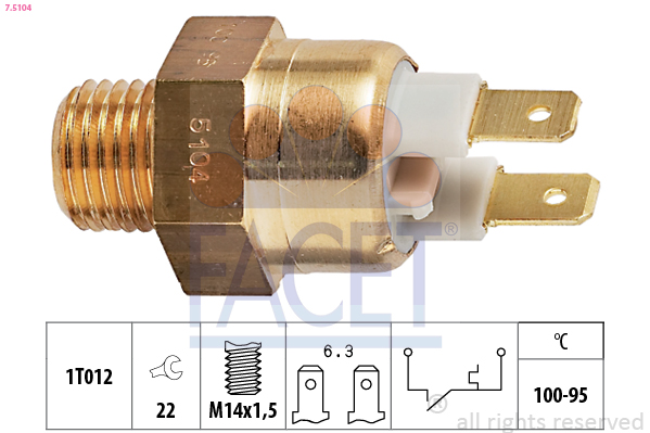 Termocontatto, ventola radiatore FACET 7.5104