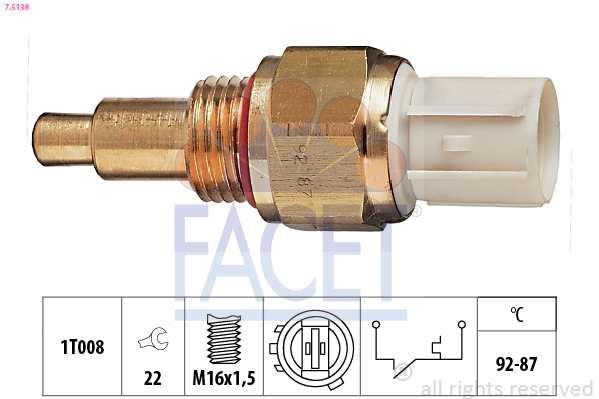 Termocontatto, ventola radiatore FACET 7.5138