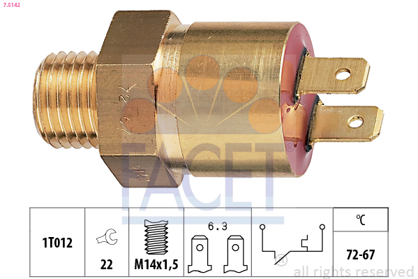 Termocontatto, ventola radiatore FACET 7.5142