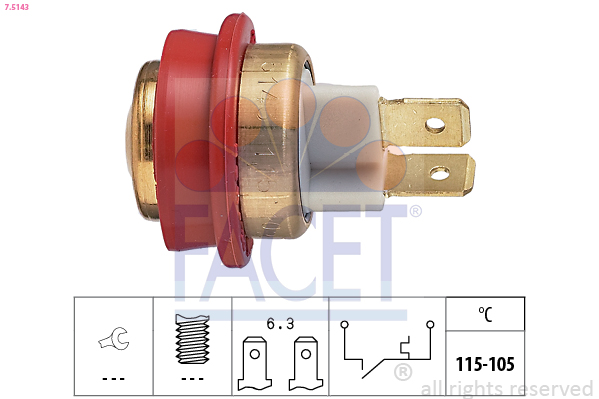 Termocontatto, ventola radiatore FACET 7.5143