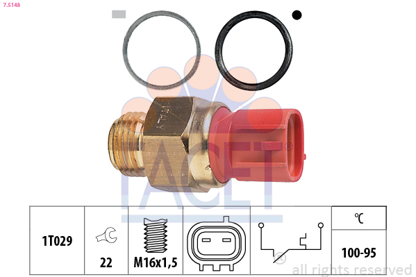 Termocontatto, ventola radiatore FACET 7.5148