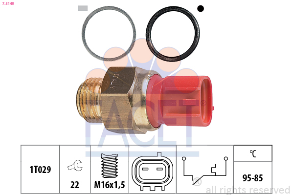 Termocontatto, ventola radiatore FACET 7.5149